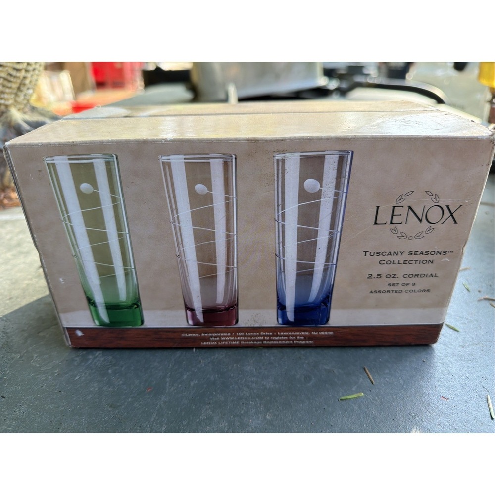 Lenox Tuscany Seasons Collection Presents 2.5 OZ. Cordial; Set of 8; Asst. Color